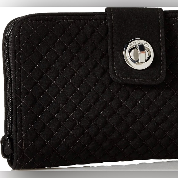 Vera Bradley Women's Microfiber Turnlock Wallet with RFID Protection - Picture 2 of 12